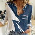 [SPECIAL OFFER] NEW CUSTOMIZED NFL27 NEP NEW ENGLAND PATRIOTS WOMEN CASUAL SHIRT