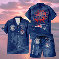[SPECIAL OFFER] NEW CUSTOMIZED NFL27 NEP NEW ENGLAND PATRIOTS UNISEX HAWAIIAN SHIRT & SHORTS SET