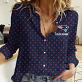 [SPECIAL OFFER] NEW CUSTOMIZED NFL27 NEP NEW ENGLAND PATRIOTS WOMEN CASUAL SHIRT