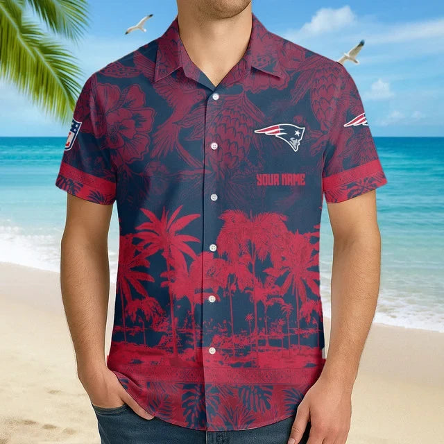[SPECIAL OFFER] NEW CUSTOMIZED NFL27 NEP NEW ENGLAND PATRIOTS UNISEX HAWAIIAN SHIRT