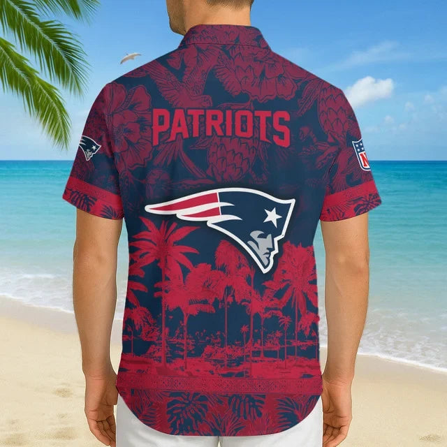 [SPECIAL OFFER] NEW CUSTOMIZED NFL27 NEP NEW ENGLAND PATRIOTS UNISEX HAWAIIAN SHIRT