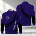 [SPECIAL OFFER] NEW CUSTOMIZED NFL28 BTR BALTIMORE RAVENS STAND COLLAR JACKET