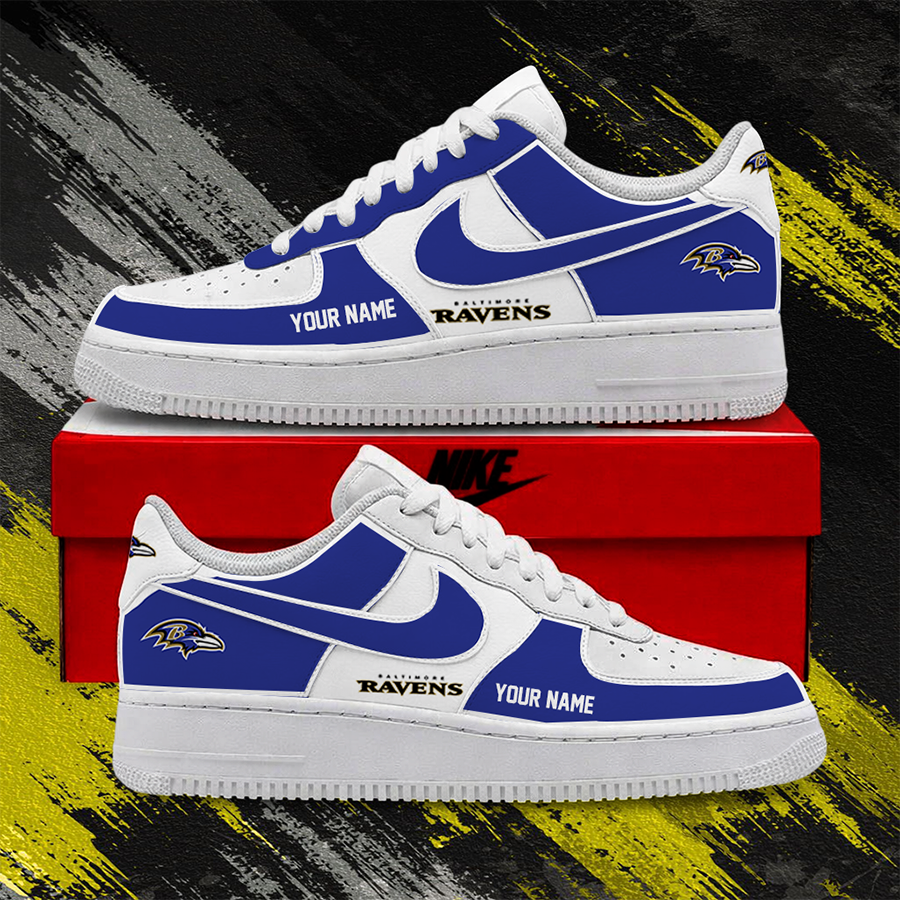 [SPECIAL OFFER] NEW CUSTOMIZED NFL28 BTR BALTIMORE RAVENS AF1 SHOES