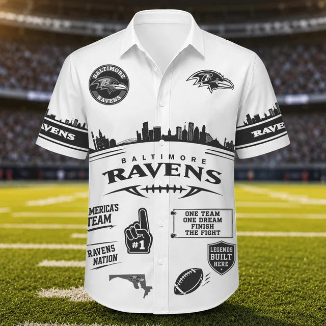 [SPECIAL OFFER] NEW CUSTOMIZED NFL28 BTR BALTIMORE RAVENS UNISEX HAWAIIAN SHIRT