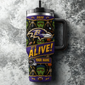 [SPECIAL OFFER] NEW CUSTOMIZED NFL28 BTR BALTIMORE RAVENS HALLOWEEN  40OZ TUMBLER