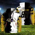 [SPECIAL OFFER] NEW CUSTOMIZED NFL28 BTR BALTIMORE RAVENS QUARTER ZIP HOODIE