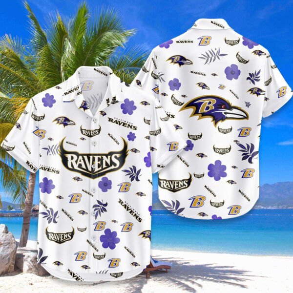 [SPECIAL OFFER] NEW CUSTOMIZED NFL28 BTR BALTIMORE RAVENS UNISEX HAWAIIAN SHIRT