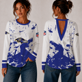 [SPECIAL OFFER] NEW CUSTOMIZED NFL28 BTR BALTIMORE RAVENS WOMEN'S BACK V-CUT LONG-SLEEVE SHIRT