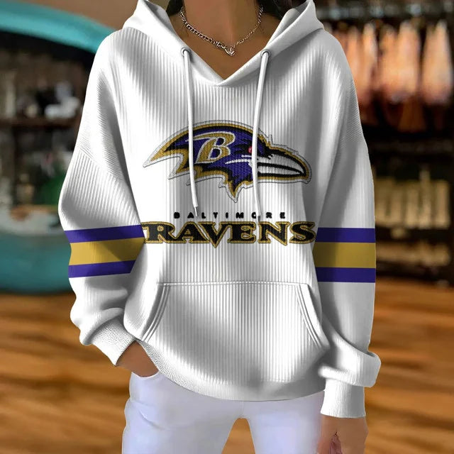 [SPECIAL OFFER] NEW CUSTOMIZED NFL28 BTR BALTIMORE RAVENS RIBBED HOODIE & SWEATSHIRT