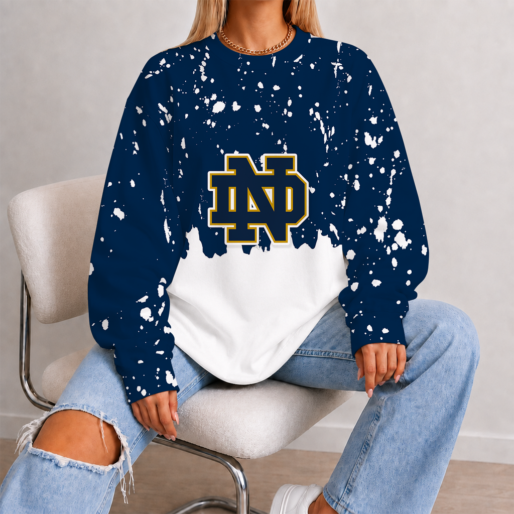 [FAN FAVORITE] NEW CUSTOMIZED NCAA FBS28 NFI NOTRE DAME FIGHTING IRISH UNISEX SWEATSHIRT