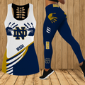 [FAN FAVORITE] NEW CUSTOMIZED NCAA FBS28 NFI NOTRE DAME FIGHTING IRISH HOLLOW TANK TOP & LEGGINGS SET