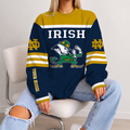 [FAN FAVORITE] NEW CUSTOMIZED NCAA FBS28 NFI NOTRE DAME FIGHTING IRISH UNISEX SWEATSHIRT