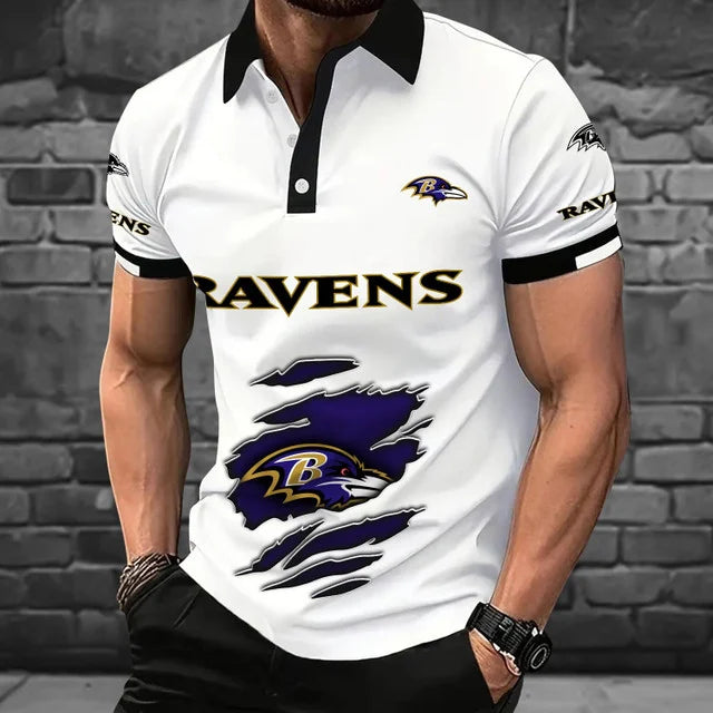 [SPECIAL OFFER] NEW CUSTOMIZED NFL28 BTR BALTIMORE RAVENS POLO SHIRT