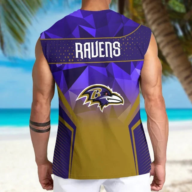 [SPECIAL OFFER] NEW CUSTOMIZED NFL28 BTR BALTIMORE RAVENS MEN'S GYM SHIRT