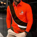 [SPECIAL OFFER] NEW CUSTOMIZED NFL29 CLB CLEVELAND BROWNSLONG SLEEVE POLO SHIRT