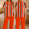 [SPECIAL OFFER] NEW CUSTOMIZED NFL29 CLB CLEVELAND BROWNS SHORT SLEEVE & LONG PANTS PAJAMAS SET