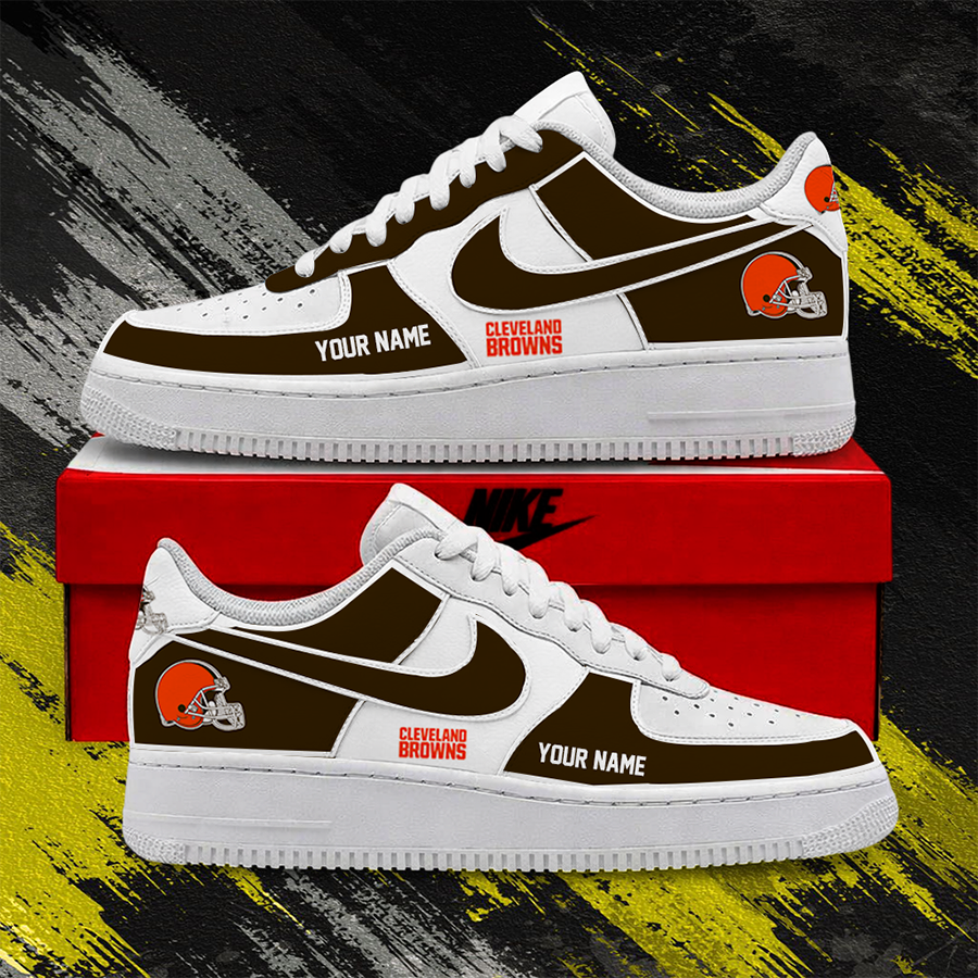 [SPECIAL OFFER] NEW CUSTOMIZED NFL29 CLB CLEVELAND BROWNS AF1 SHOES