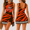 [SPECIAL OFFER] NEW CUSTOMIZED NFL29 CLB CLEVELAND BROWNS WOMEN'S SUMMER SKORT DRESS