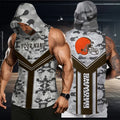 [SPECIAL OFFER] NEW CUSTOMIZED NFL29 CLB CLEVELAND BROWNS HOODED TANK TOP