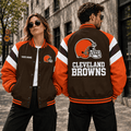 [SPECIAL OFFER] NEW CUSTOMIZED NFL29 CLB CLEVELAND BROWNS SATIN VARSITY & BASEBALL JACKET