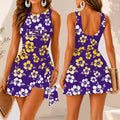 [FAN FAVORITE] NEW CUSTOMIZED NCAA FBS29 LST LSU TIGERS WOMEN'S SUMMER SKORT DRESS