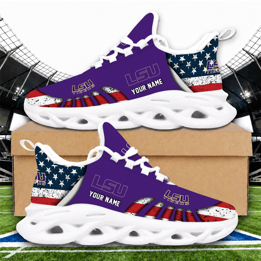 [FAN FAVORITE] NEW CUSTOMIZED NCAA FBS29 LST LSU TIGERS CLUNKY SNEAKERS