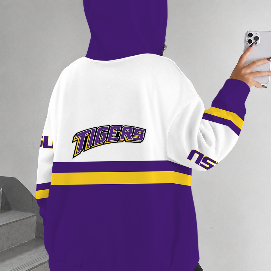 [FAN FAVORITE] NEW CUSTOMIZED NCAA FBS29 LST LSU TIGERS ZIP HOODIE