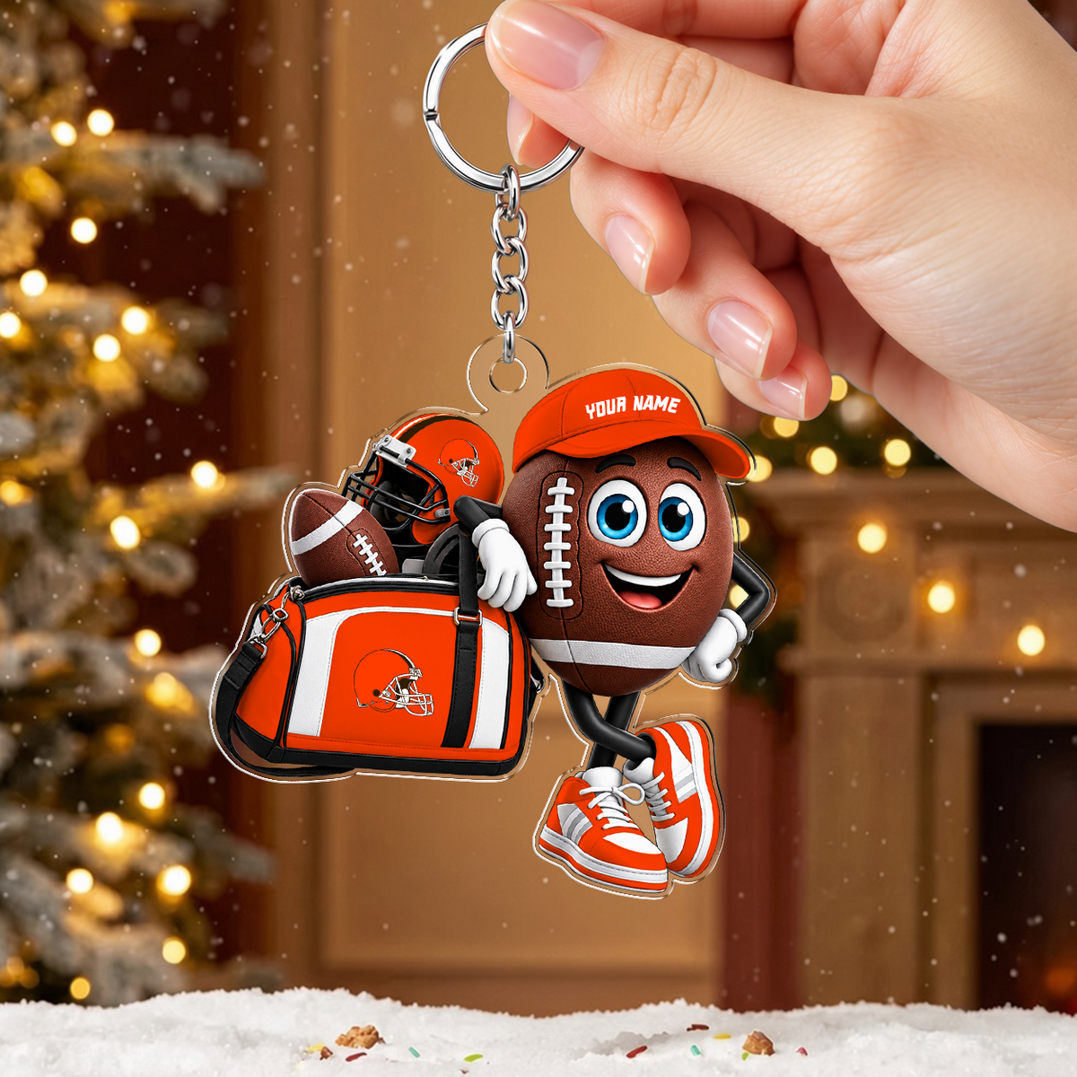 [SPECIAL OFFER] NEW CUSTOMIZED NFL29 CLB CLEVELAND BROWNS ACRYLIC KEYCHAIN