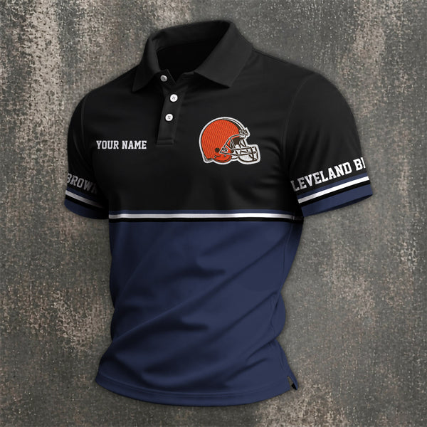 [SPECIAL OFFER] NEW CUSTOMIZED NFL29 CLB CLEVELAND BROWNS POLO SHIRT