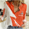 [SPECIAL OFFER] NEW CUSTOMIZED NFL29 CLB CLEVELAND BROWNS WOMEN CASUAL SHIRT