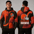 [SPECIAL OFFER] NEW CUSTOMIZED NFL29 CLB CLEVELAND BROWNS WINDBREAKER JACKET