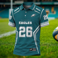[SPECIAL OFFER] NEW CUSTOMIZED NFL02 PPE PHILADELPHIA EAGLES POLO SHIRT