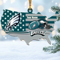 [SPECIAL OFFER] NEW CUSTOMIZED NFL02 PPE PHILADELPHIA EAGLES CHRISTMAS ACRYLIC ORNAMENT
