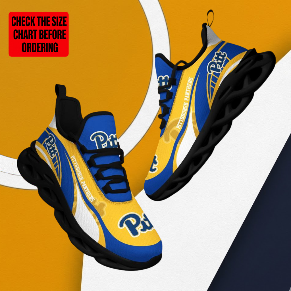 [FAN FAVORITE] NEW CUSTOMIZED NCAA FBS02 PIP PITTSBURGH PANTHERS CLUNKY SNEAKERS