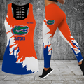 [FAN FAVORITE] NEW CUSTOMIZED NCAA FBS30 FLG FLORIDA GATORS HOLLOW TANK TOP & LEGGINGS SET