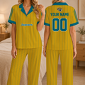 [SPECIAL OFFER] NEW CUSTOMIZED NFL30 JSJ JACKSONVILLE JAGUARS SHORT SLEEVE & LONG PANTS PAJAMAS SET