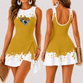 [SPECIAL OFFER] NEW CUSTOMIZED NFL30 JSJ JACKSONVILLE JAGUARS WOMEN'S SUMMER SKORT DRESS
