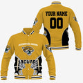 [SPECIAL OFFER] NEW CUSTOMIZED NFL30 JSJ JACKSONVILLE JAGUARS SATIN VARSITY & BASEBALL JACKET