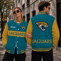 [SPECIAL OFFER] NEW CUSTOMIZED NFL30 JSJ JACKSONVILLE JAGUARS SATIN VARSITY & BASEBALL JACKET