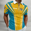 [SPECIAL OFFER] NEW CUSTOMIZED NFL30 JSJ JACKSONVILLE JAGUARS ZIP POLO SHIRT