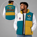 [SPECIAL OFFER] NEW CUSTOMIZED NFL30 JSJ JACKSONVILLE JAGUARS SLEEVELESS PUFFER VEST