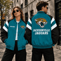 [SPECIAL OFFER] NEW CUSTOMIZED NFL30 JSJ JACKSONVILLE JAGUARS SATIN VARSITY & BASEBALL JACKET