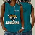 [SPECIAL OFFER] NEW CUSTOMIZED NFL30 JSJ JACKSONVILLE JAGUARS WOMEN'S SLEEVELESS HOODED POCKET TANK TOP