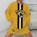 [SPECIAL OFFER] NEW CUSTOMIZED NFL30 JSJ JACKSONVILLE JAGUARS UNISEX SWEATSHIRT & SHORTS SET