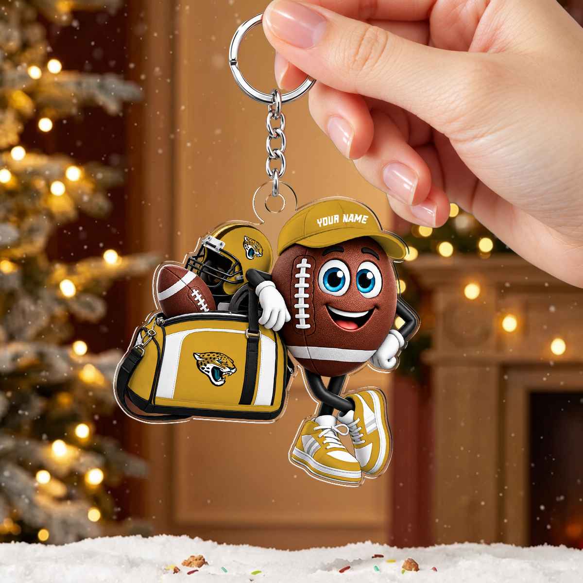[SPECIAL OFFER] NEW CUSTOMIZED NFL30 JSJ JACKSONVILLE JAGUARS ACRYLIC KEYCHAIN