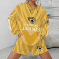 [SPECIAL OFFER] NEW CUSTOMIZED NFL30 JSJ JACKSONVILLE JAGUARS UNISEX SWEATSHIRT & SHORTS SET