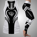 [SPECIAL OFFER] NEW CUSTOMIZED NFL30 JSJ JACKSONVILLE JAGUARS HOLLOW TANK TOP & LEGGINGS SET