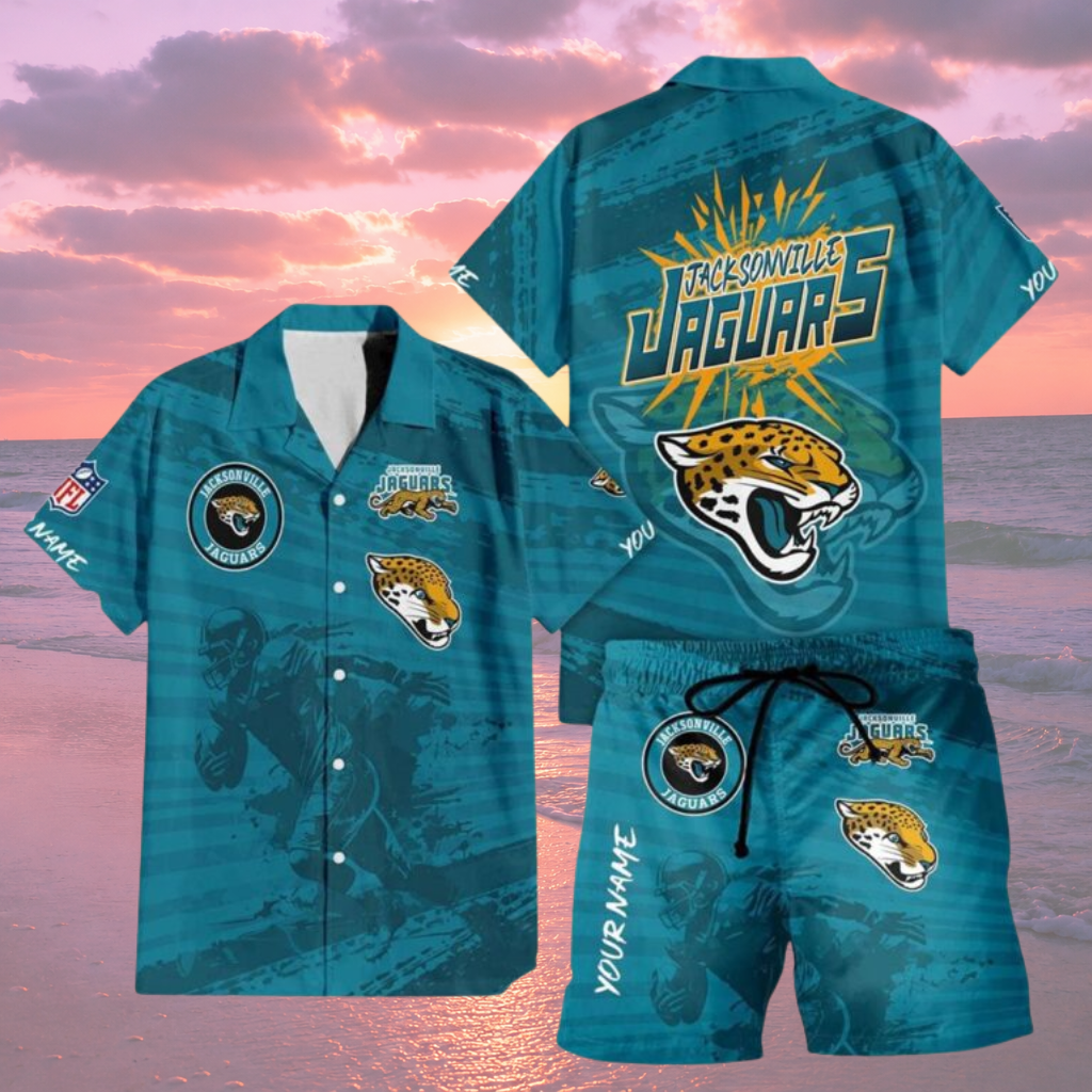 [SPECIAL OFFER] NEW CUSTOMIZED NFL30 JSJ JACKSONVILLE JAGUARS UNISEX HAWAIIAN SHIRT & SHORTS SET