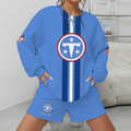 [SPECIAL OFFER] NEW CUSTOMIZED NFL31 TST TENNESSEE TITANS UNISEX SWEATSHIRT & SHORTS SET