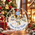 [SPECIAL OFFER] NEW CUSTOMIZED NFL31 TST TENNESSEE TITANS ROUND GLASS ORNAMENT
